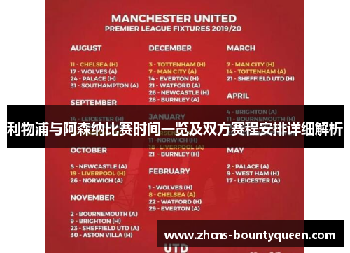 利物浦与阿森纳比赛时间一览及双方赛程安排详细解析